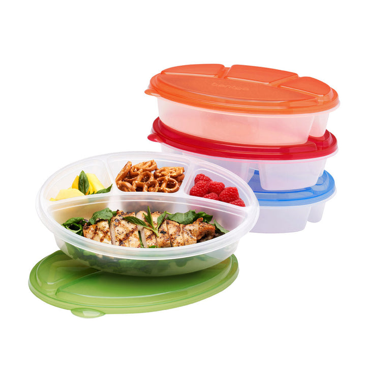 Bentgo Easyboxes 4-Compartment Oval Containers 8-Piece Set P7