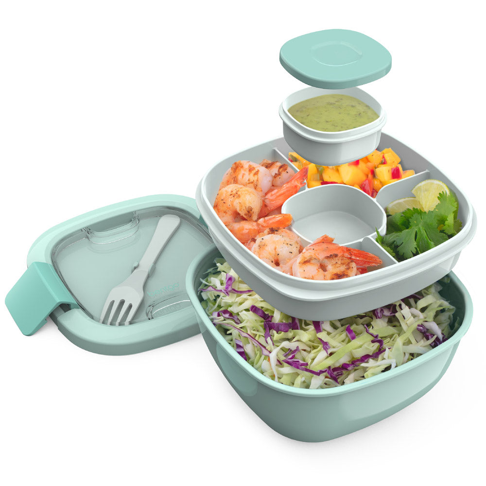 Bentgo All-in-One Salad Container - Coastal Aqua