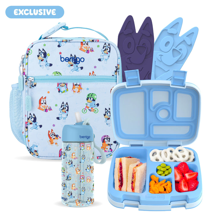 Bentgo + Bluey Kids Prints 5-Piece Lunch Box Set T9