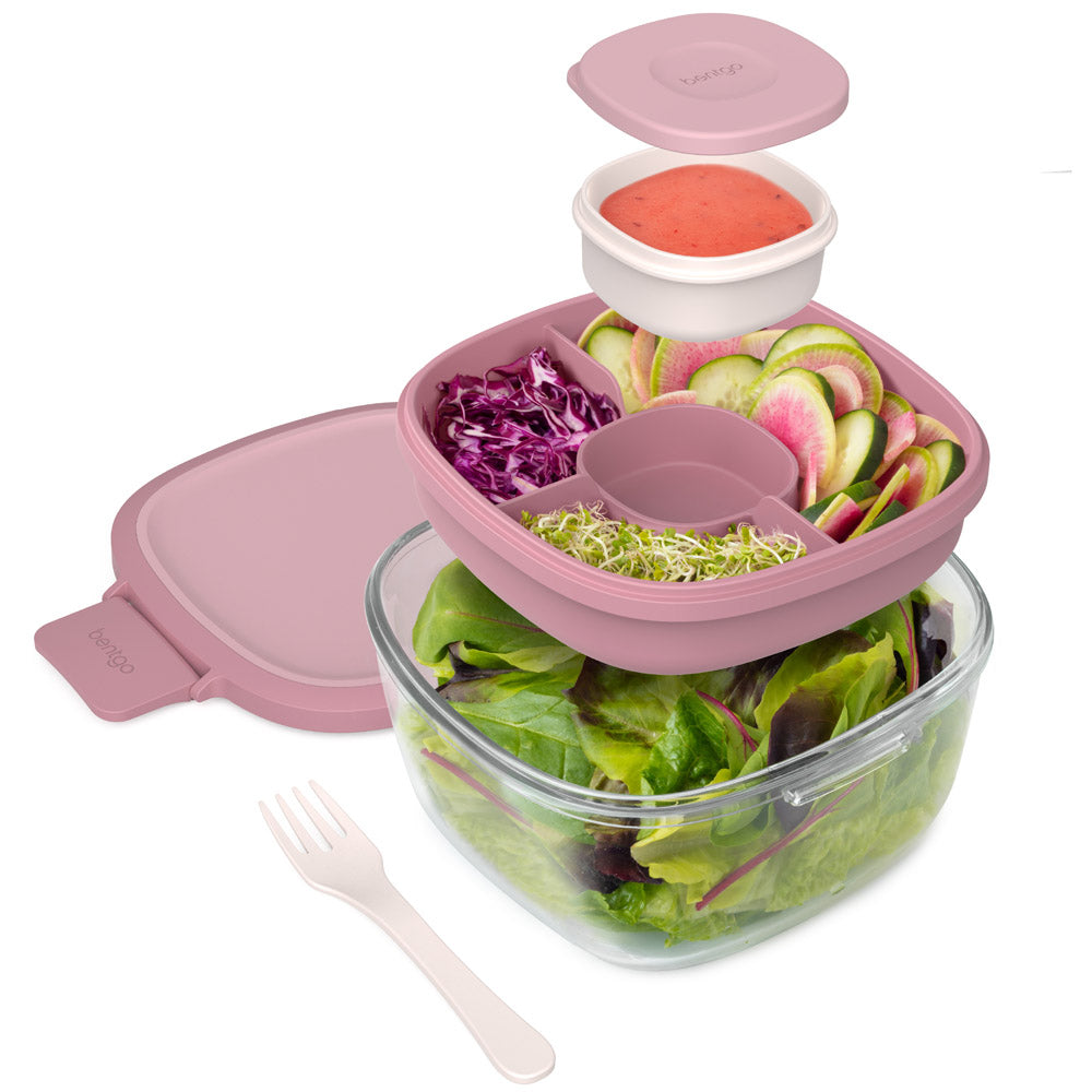 Bentgo Glass Salad Container - Rose