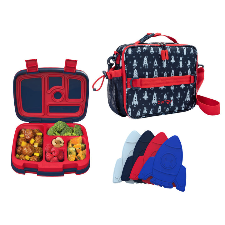 Bentgo Kids Prints Lunch Box, Lunch Bag, & Ice Packs J9