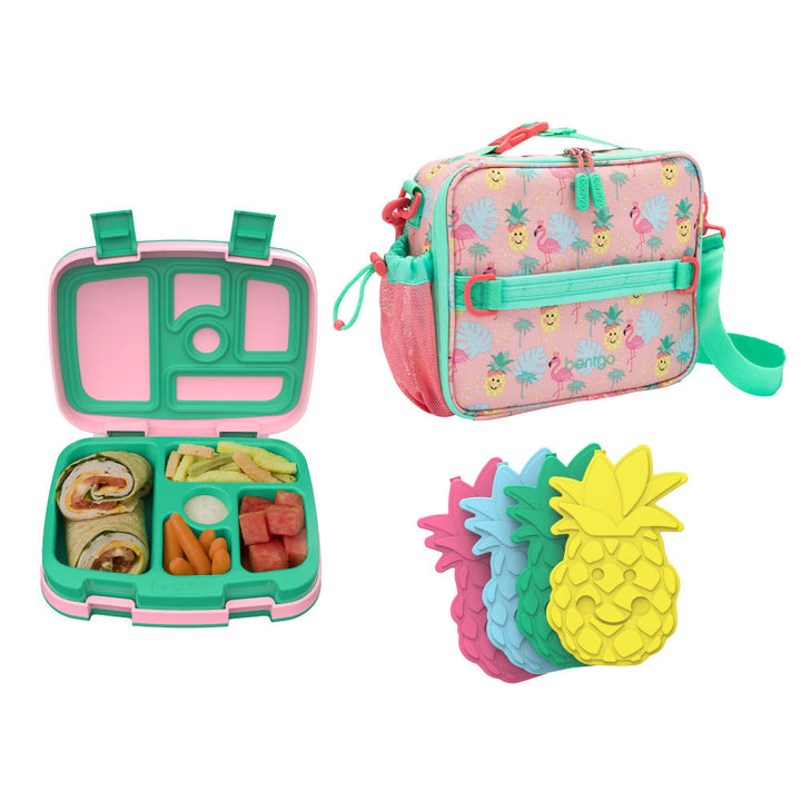Bentgo Kids Prints Lunch Box, Lunch Bag, & Ice Packs G7