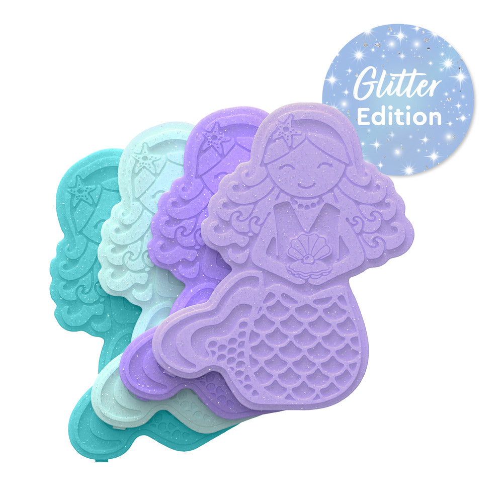 Bentgo Buddies Reusable Ice Packs (Glitter 4-Pack) - Mermaids - Glitter Edition